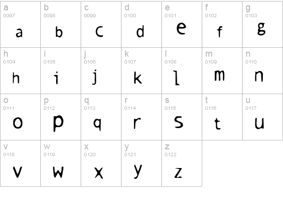 Warm milk lowercase a-z preview