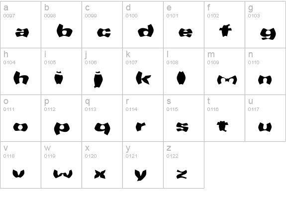 WarpSpeed lowercase a-z preview