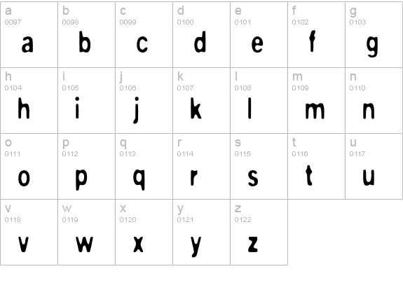 Washout-Thin lowercase a-z preview