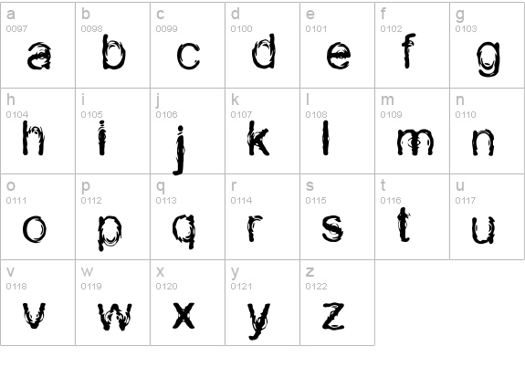 Wasser lowercase a-z preview
