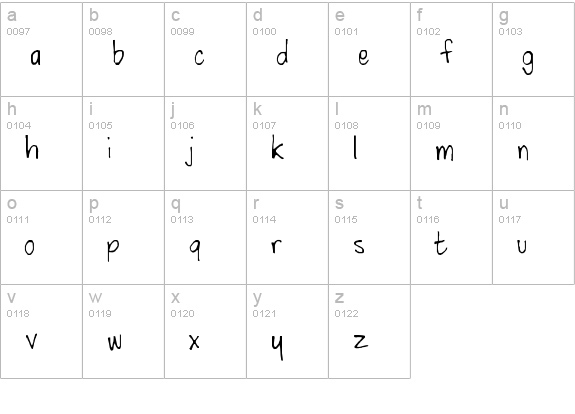Watertank lowercase a-z preview