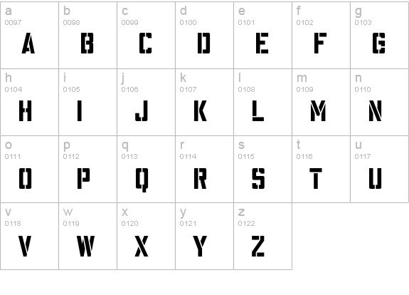 WaterTower-Capitals lowercase a-z preview