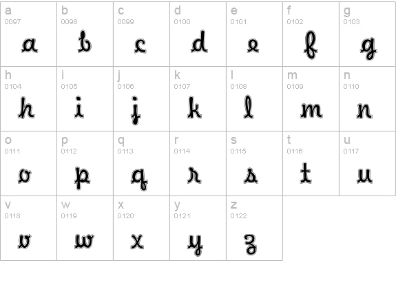 WaveeWeekend-Double lowercase a-z preview