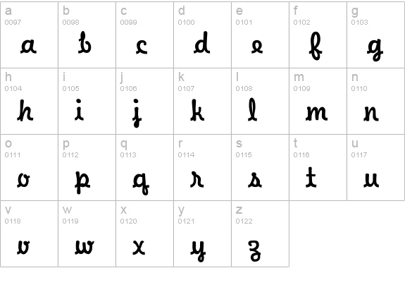 WaveeWeekend-Normal lowercase a-z preview