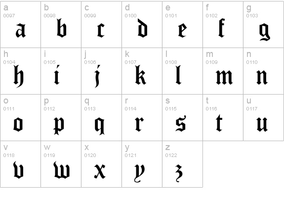 waxwork DEMO lowercase a-z preview