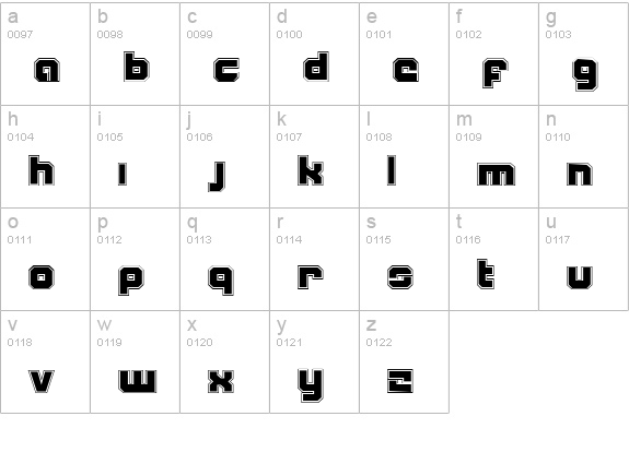 Weaponeer Academy lowercase a-z preview