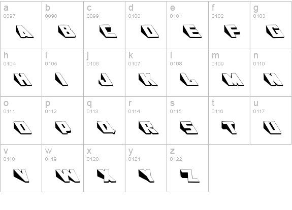 Wedgie lowercase a-z preview
