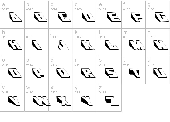 Wedgie Regular lowercase a-z preview