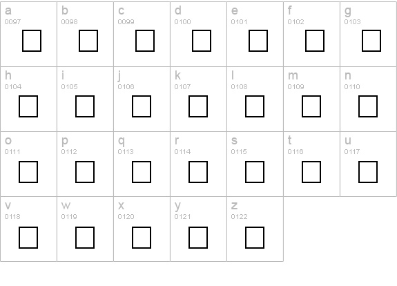 Weehah lowercase a-z preview