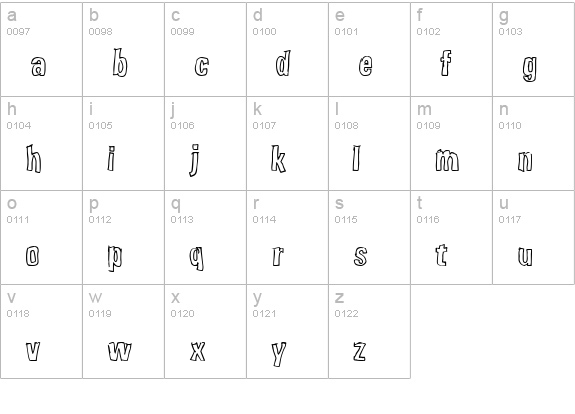 Weirdmojo lowercase a-z preview