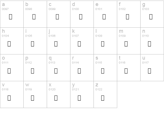Wham! lowercase a-z preview