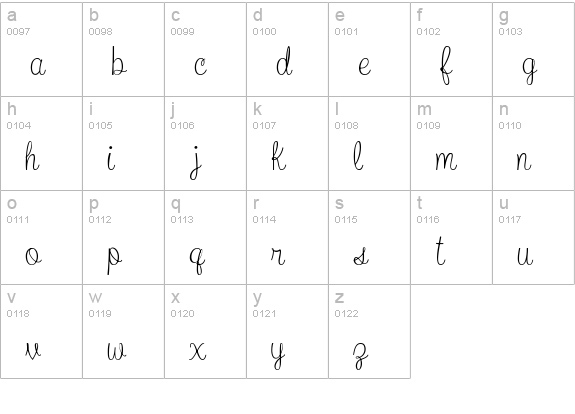 What I Want For Christmas lowercase a-z preview
