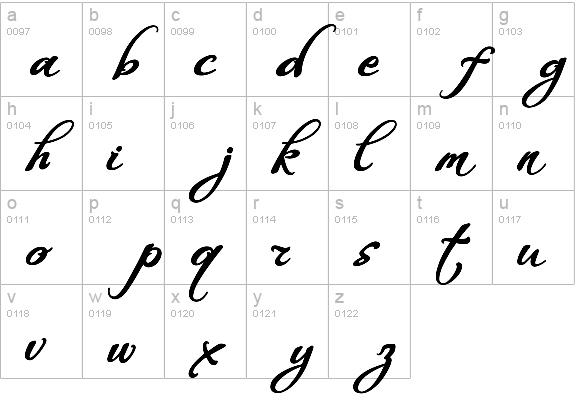 WHISPERS CALLIGRAPHY_DEMO_essential_BOLD lowercase a-z preview