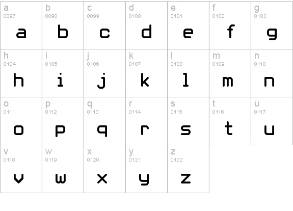 White Rabbit lowercase a-z preview