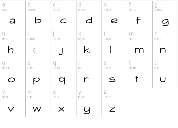 Whitehall 1212 lowercase a-z preview