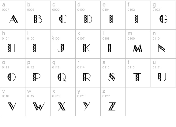 Whitesnake lowercase a-z preview