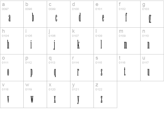 Willow Std Light lowercase a-z preview