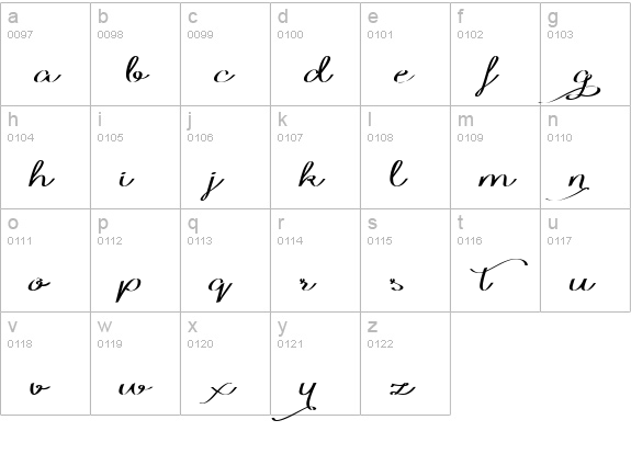 Windy Rain Demo lowercase a-z preview