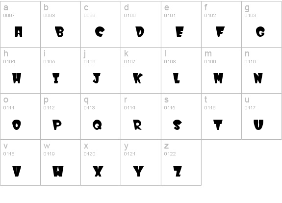 WinksFilled lowercase a-z preview