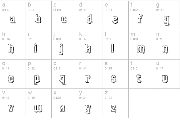 Winston lowercase a-z preview