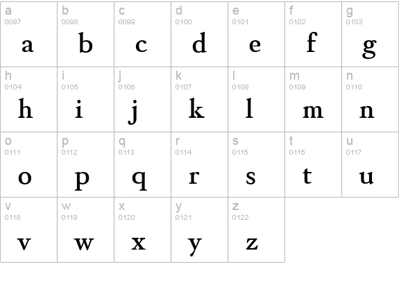Winthorpe Sb lowercase a-z preview