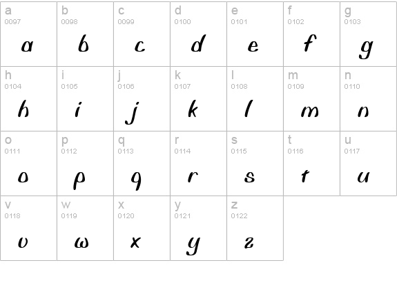 Witchdoctor lowercase a-z preview