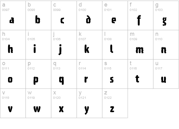 Witches lowercase a-z preview