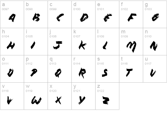 Without Notice lowercase a-z preview