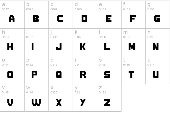 WLM Carton Regular lowercase a-z preview