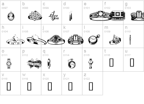wmjewelry lowercase a-z preview