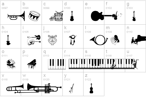 wmmusic1 lowercase a-z preview