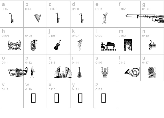 wmmusic2 lowercase a-z preview