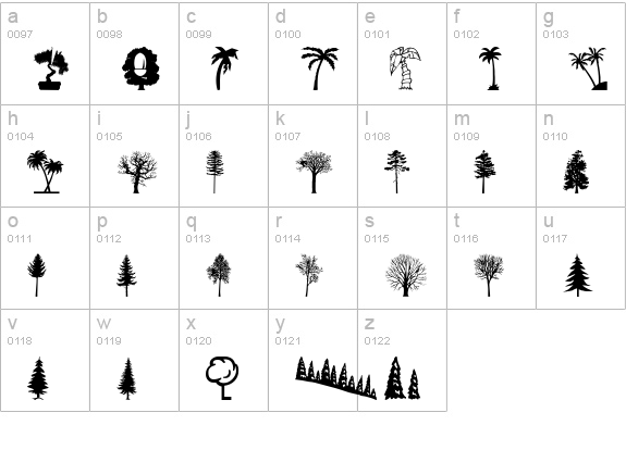 wmtrees1 lowercase a-z preview