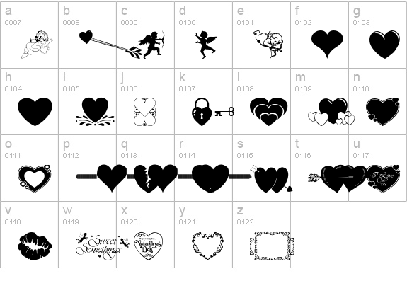 wmvalentine1 lowercase a-z preview
