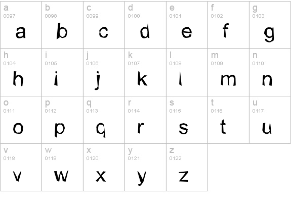 wobbly - normal lowercase a-z preview