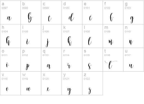 Wonderful Christmas lowercase a-z preview