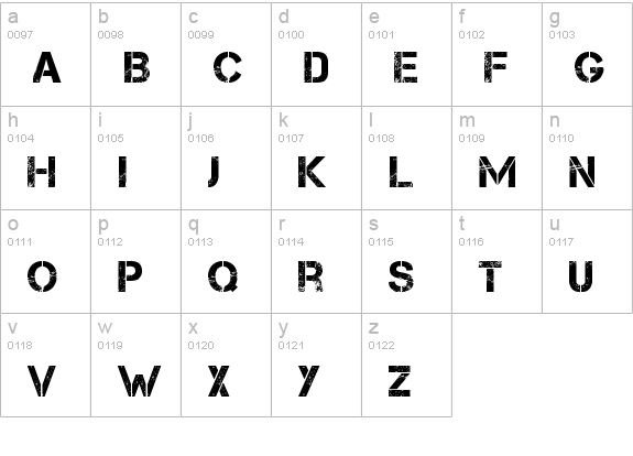 WordMean Font lowercase a-z preview