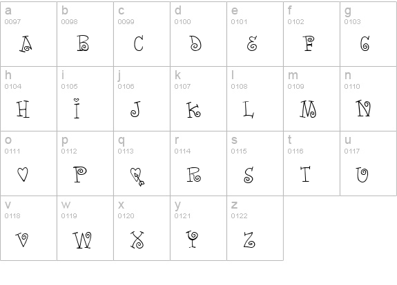 Words of love lowercase a-z preview