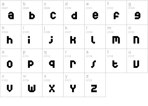 World-Three lowercase a-z preview