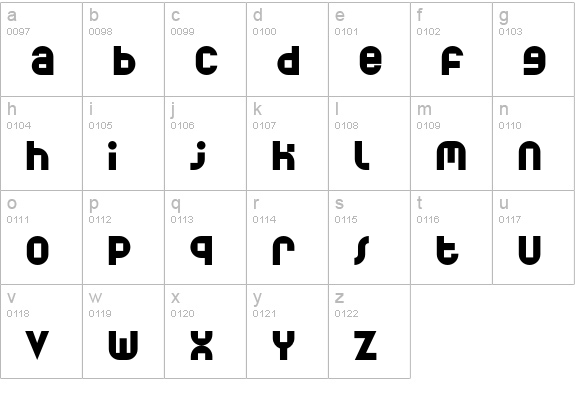 World-Two lowercase a-z preview