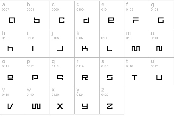 Wormbox Sharp lowercase a-z preview