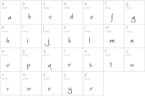 Worstveld Sling lowercase a-z preview