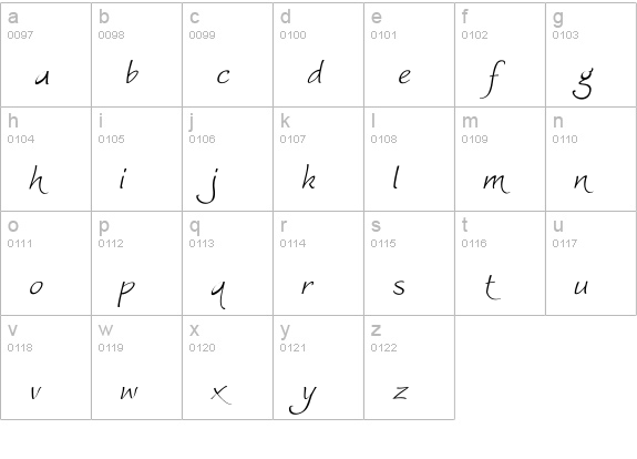 Worstveld Sling Extra Oblique lowercase a-z preview