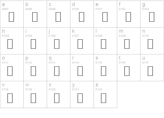 WP IconicSymbolsA lowercase a-z preview