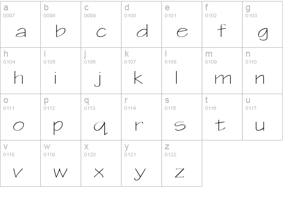 WriteExtended lowercase a-z preview