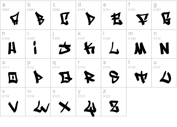 Writers condensed lowercase a-z preview