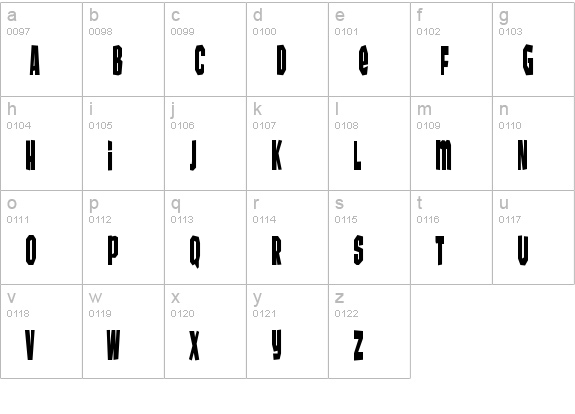 Wunderbar lowercase a-z preview