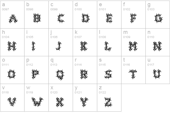 WurstHassen lowercase a-z preview