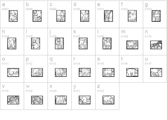 WWAnimalPrints lowercase a-z preview