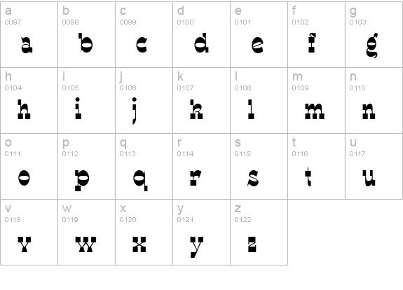 WyomingSpaghetti Bold lowercase a-z preview